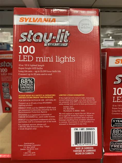 Costco Christmas Lights, Sylvania Mini Pure White 100 Count - Costco Fan