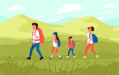 Family Hiking Vector Art, Icons, and Graphics for Free Download