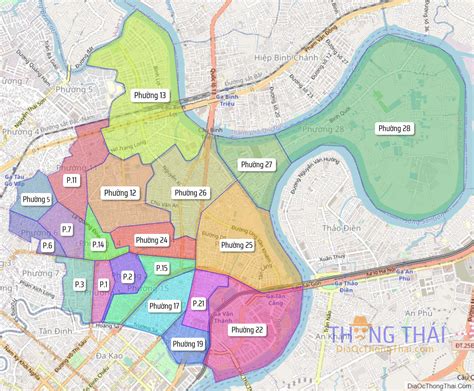 Bản đồ Các Quận TP.HCM Mới Nhất 2022 - Địa Ốc Thông Thái