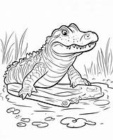 Free Printable Crocodile Coloring Pages For Kids  Storiespub sketch template