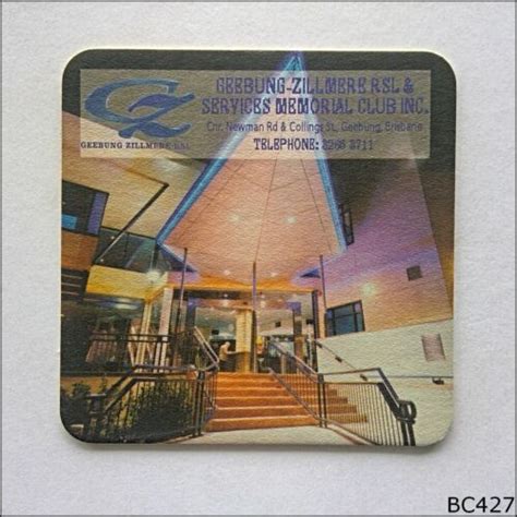 Geebung Zillmere RSL & Services Memorial Club Coaster (A) (B427) | eBay