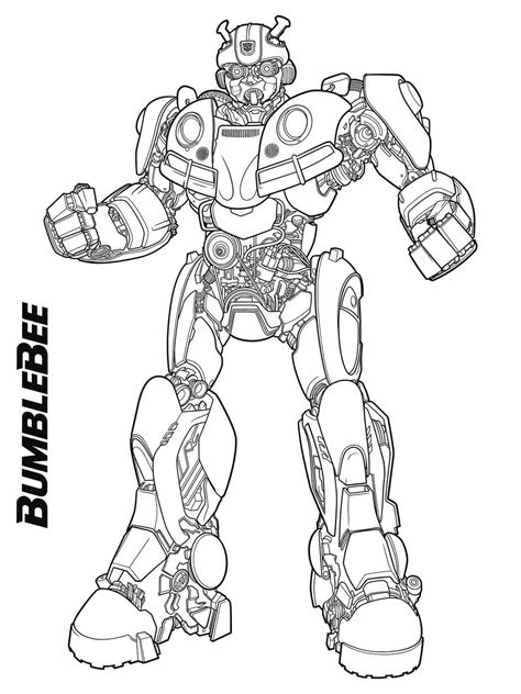 Autobot Bumblebee para colorear, imprimir e dibujar –ColoringOnly.Com