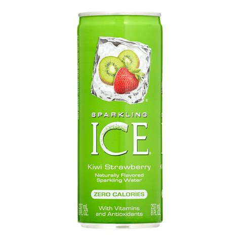 Sparkling Ice Naturally Flavored Sparkling Water, Kiwi Strawberry, 8 Fl ...