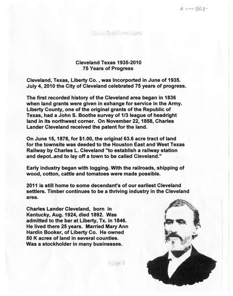 Cleveland, Texas 1935-2010 - The Portal to Texas History