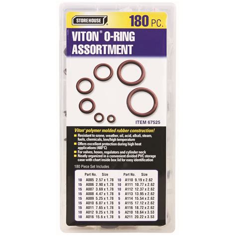 180 Piece Viton O-Ring Kit