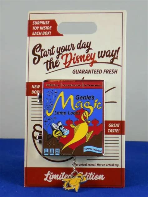 DISNEY CEREAL BOXES Aladdin GENIE ' S MAGIC LAMP LOOPS LE 4000 Trading Pin $42.99 - PicClick
