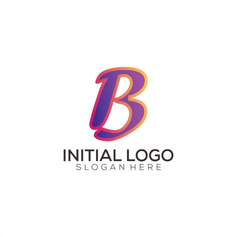 B initial logo gradient colorful design icon 24305740 Vector Art at Vecteezy