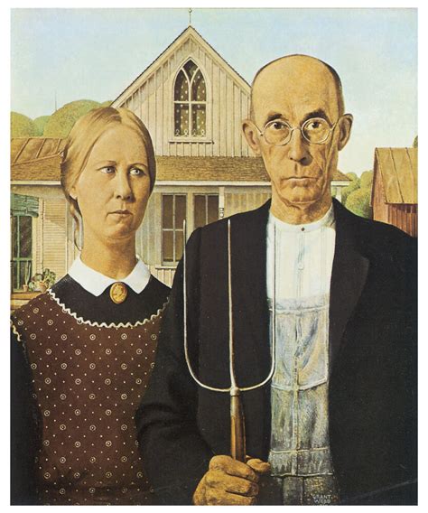 American Gothic, c.1930 - Grant Wood - Art on Canvas | eBay