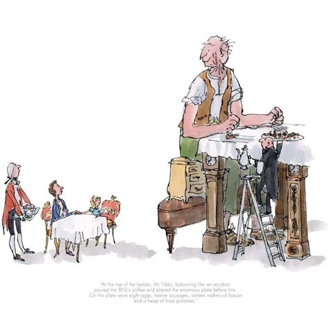 The BFG Has Breakfast With The Queen | Quentin blake illustrations, Quentin blake, Roald dahl