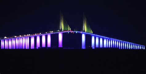 Skyway Bridge at Night Photograph by Aimee L Maher ALM GALLERY