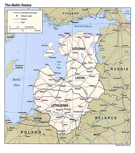 Baltic States Map - Lithuania • mappery