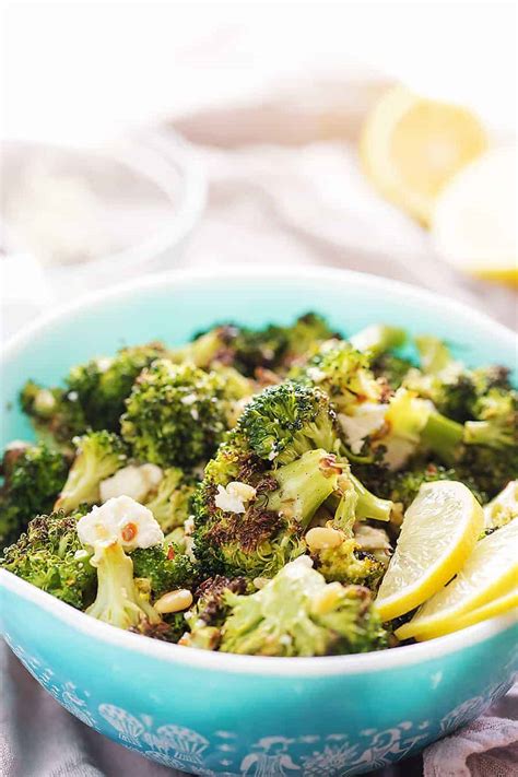 Low Carb Broccoli Salad with Pine Nuts and Feta • Low Carb with Jennifer