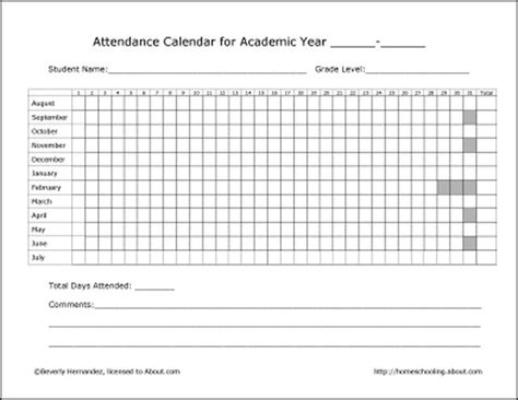 Free Printable Home School Record-Keeping Forms | Homeschool attendance ...