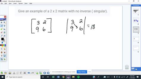 SOLVED: i need one example and one non-example from the topic "Singular ...