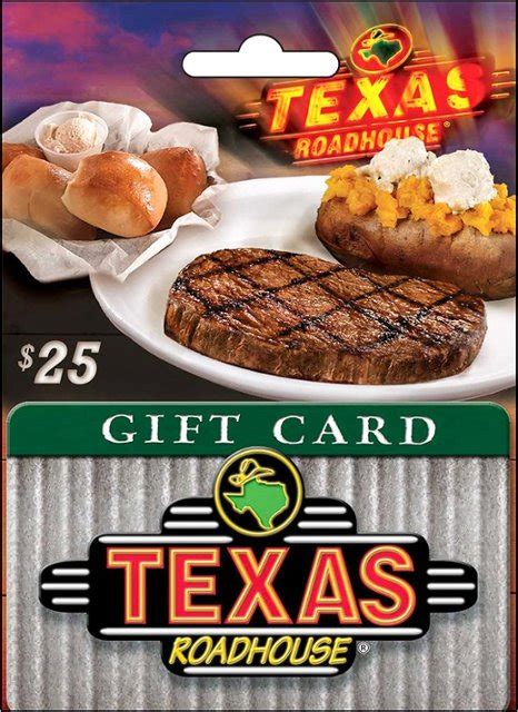 Texas Roadhouse $25 Texas Roadhouse Gift Card TEXAS ROADHOUSE $25 ...