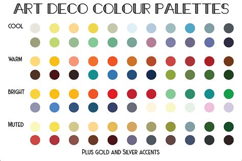 Art Deco Colour Palettes (4) Graphic by My Little Black Heart ...