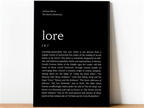 Lore Definition Funny Decor Sign - Etsy