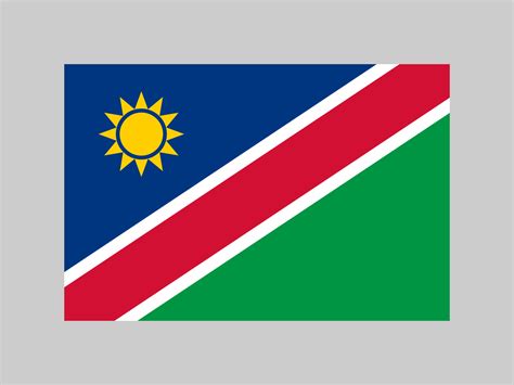 Namibia flag, official colors and proportion. Vector illustration ...