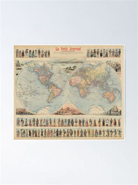 "Old Map of the World in 1880." Poster by ganje | Redbubble