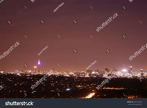 Johannesburg Skyline At Night Stock Photo 201941863 : Shutterstock