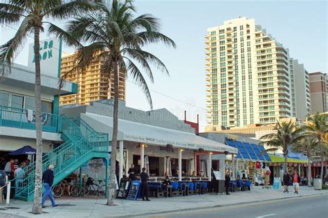 Restaurants And Bars On Fort Lauderdale Beach Florida Editorial Stock ...