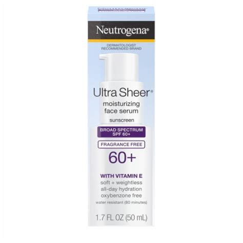 Neutrogena® Ultra Sheer® Moisturizing Face Serum Sunscreen SPF 60+, 1.7 fl oz - Smith’s Food and ...