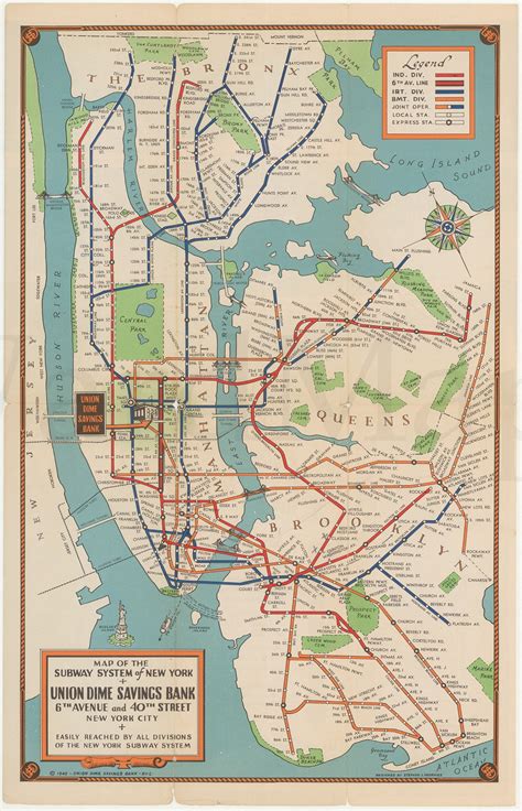 New York City Subway Map 1940 – WardMaps LLC