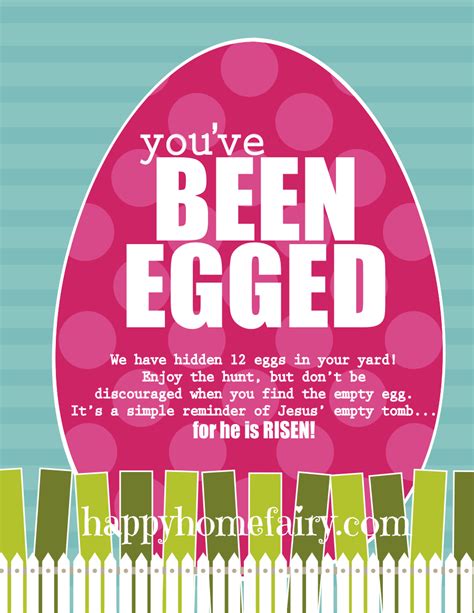 You've Been Egged - He Is Risen Style (FREE Printable!) - Happy Home Fairy