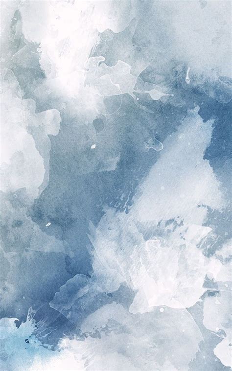 White & Blue Watercolour Wallpaper Mural | Hovia UK | Watercolor ...