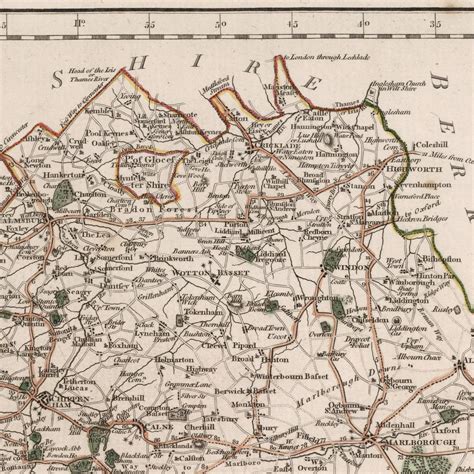 Old Wiltshire Map 1787 Antique English County Map of - Etsy UK