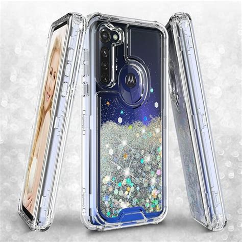 Moto G Stylus Case, Glitter Bling Sparkle Flowing Liquid Heavy Duty ...