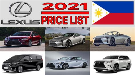 Lexus Car Price List In Philippines 2021 - YouTube