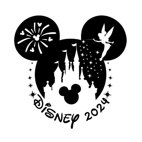 2024 Mickey Ears Tinker Bell Castle, Minnie Silhouettes Digital Download, SVG, PNG, Cricut ...