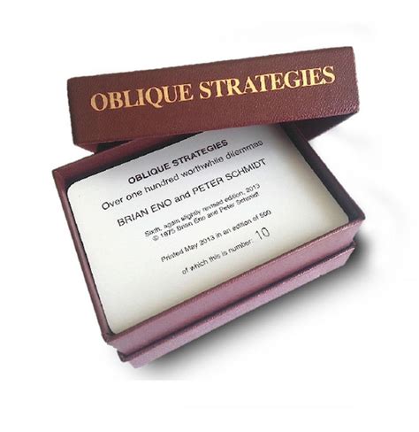 Brian Eno's Oblique Strategies | Expertly Chosen Gifts