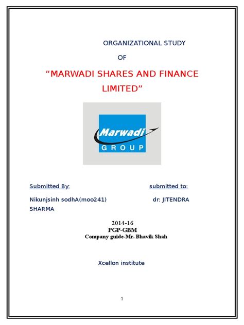 101327303 Marwadi Shares Finance Ltd | Mutual Funds | Investor | Free 30-day Trial | Scribd