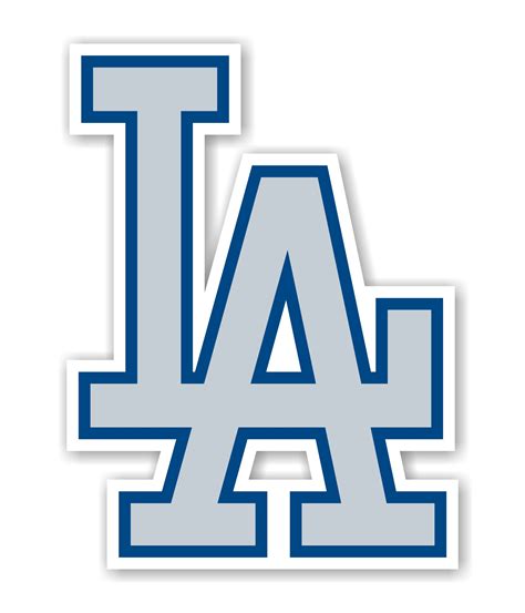 Los Angeles Dodgers "LA" (Grey) Precision Cut Decal / Sticker