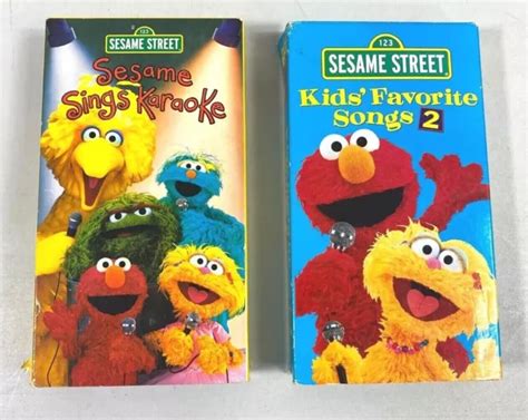 SESAME STREET VHS Lot of 2 - Kids Favorite Songs 2, Sesame Sings ...