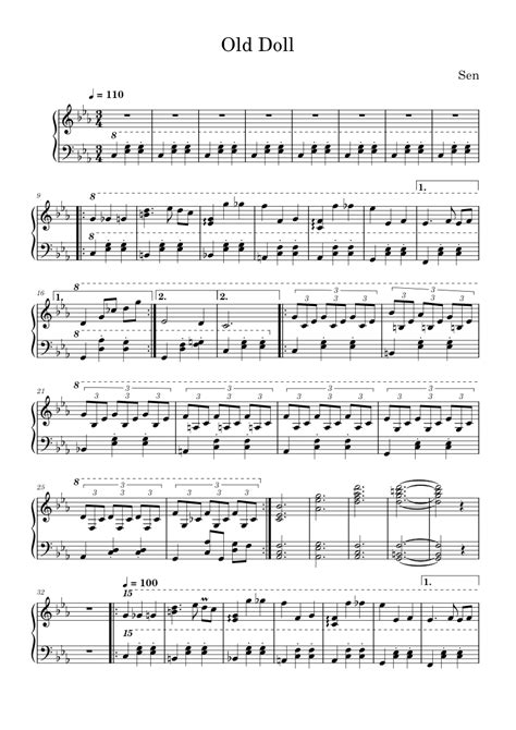 Old Doll – Mad Father (My Adaptation) Sheet music for Piano (Solo) Easy ...