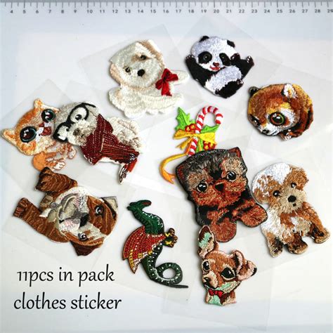 11pcs/lot animals embroidered sticker Patches for Clothes | Etsy