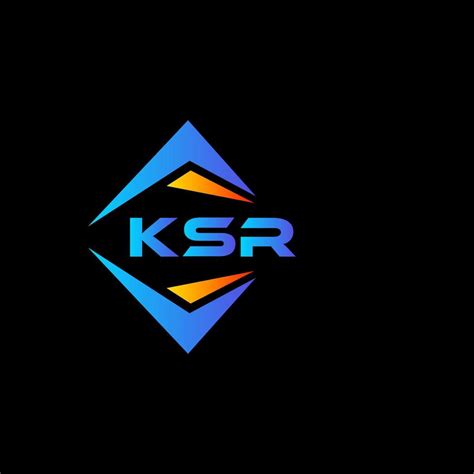 KSR abstract technology logo design on Black background. KSR creative ...