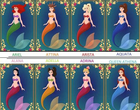 Mermaids | The little mermaid sisters, Disney little mermaids, Disney princess movies