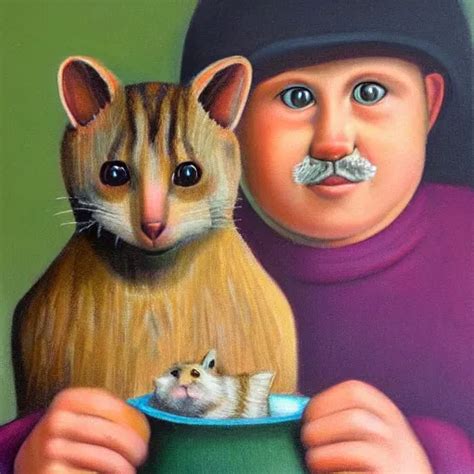 detailing portrait oil painting of cat and quokka in | Stable Diffusion | OpenArt
