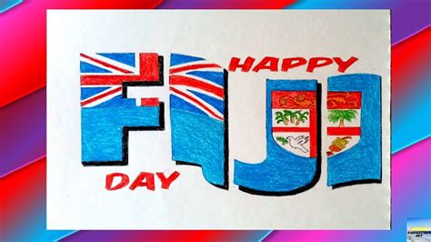 Fiji Flag Drawing to mark FIJI DAY - YouTube