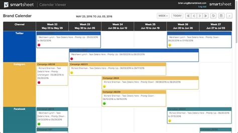 Calendar Application by Smartsheet | Smartsheet