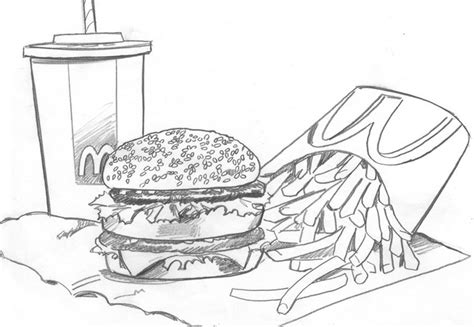 Mcdonalds Drawing Sketch - Drawing Skill