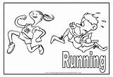 Running Race Coloring Page Pages sketch template