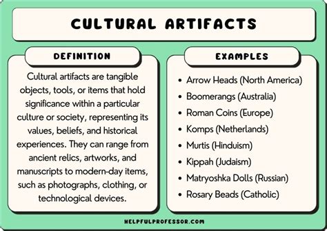 15 Examples of Cultural Artifacts (A to Z List +Pictures)