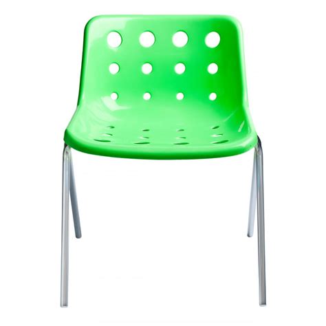 Buy Bright Green Robin Day Polo Chair | Green & Chrome 4 Leg Polo