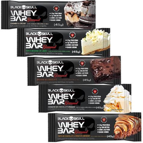 Barra de Proteina Whey Bar Gourmet - Kit 10un 45g cada - Sem Lactose ...