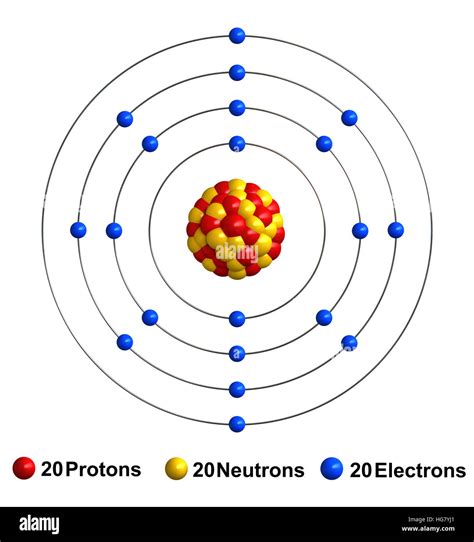 3d render of atom structure of calcium isolated over white background Stock Photo - Alamy